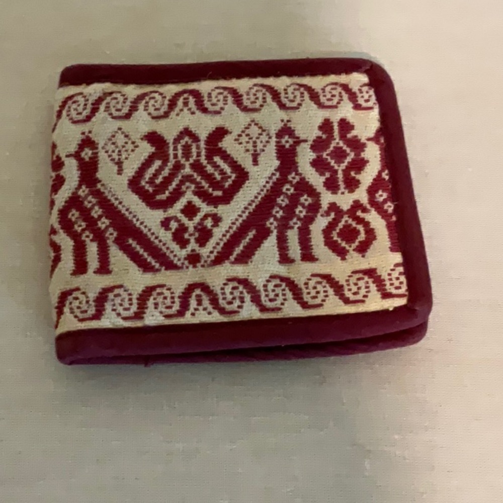 Mexican Aztec style fabric wallet